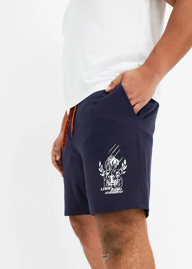 Navy Blue and Teal Knit Shorts (2-Pack)